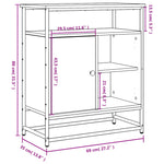 Skjenk Svart 69X35X80 Cm Konstruert Tre