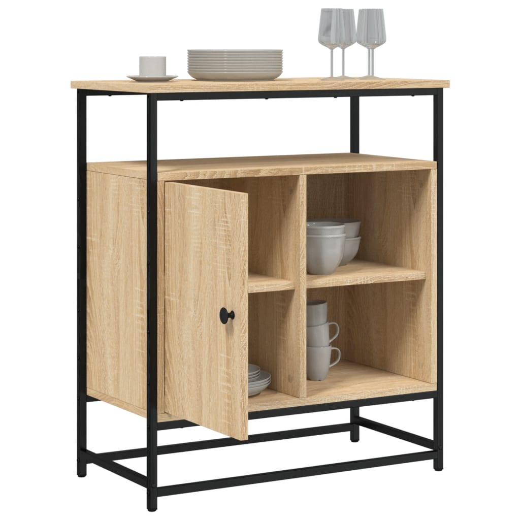 Skjenk Sonoma Eik 69X35X80 Cm Konstruert Tre