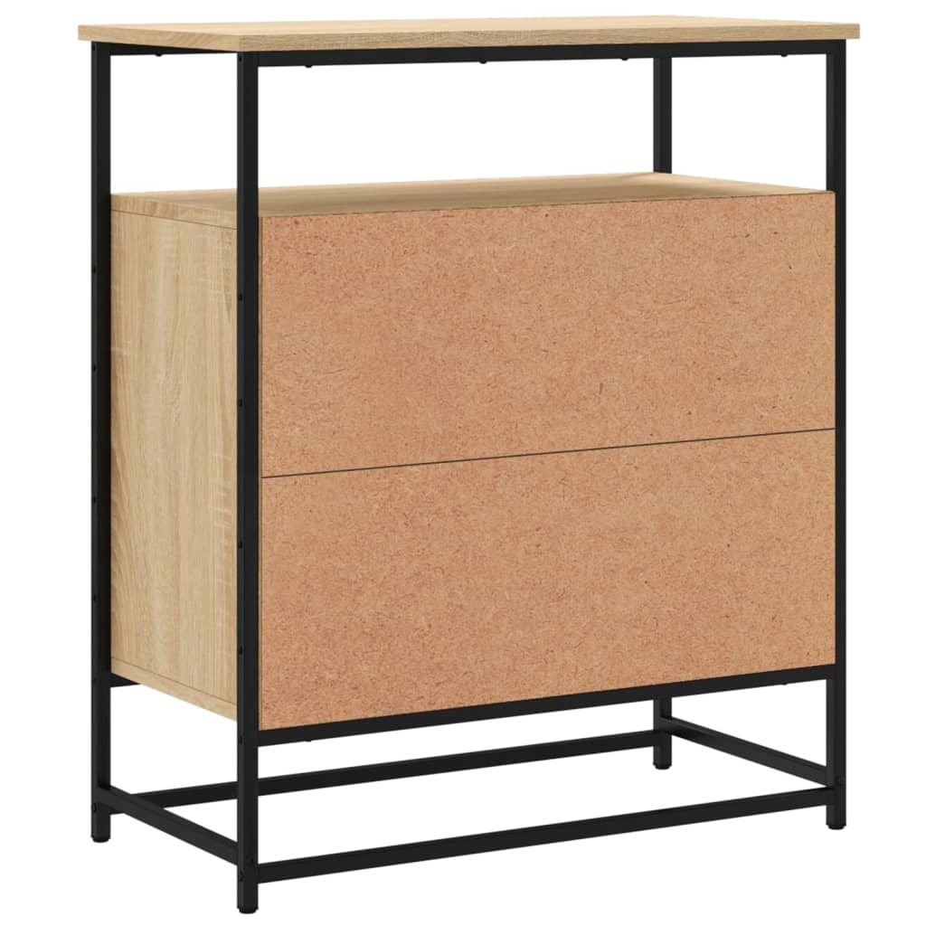Skjenk Sonoma Eik 69X35X80 Cm Konstruert Tre