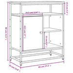 Skjenk Sonoma Eik 69X35X80 Cm Konstruert Tre