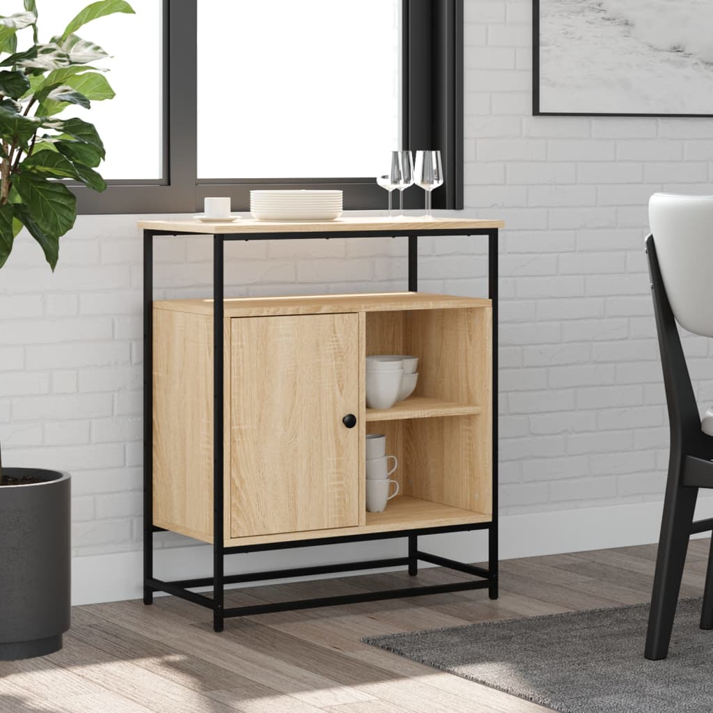 Skjenk Sonoma Eik 69X35X80 Cm Konstruert Tre