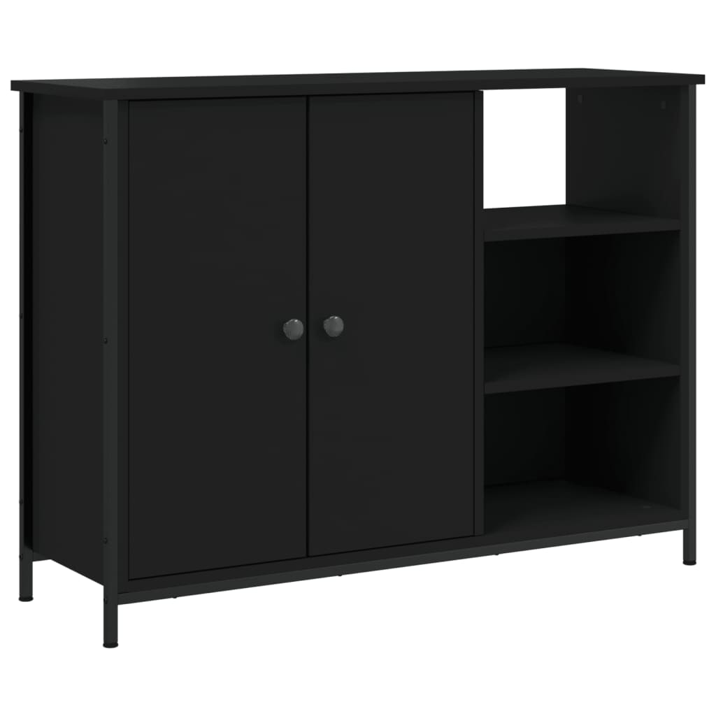 Skjenk Svart 100X33X75 Cm Konstruert Tre