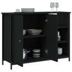 Skjenk Svart 100X33X75 Cm Konstruert Tre
