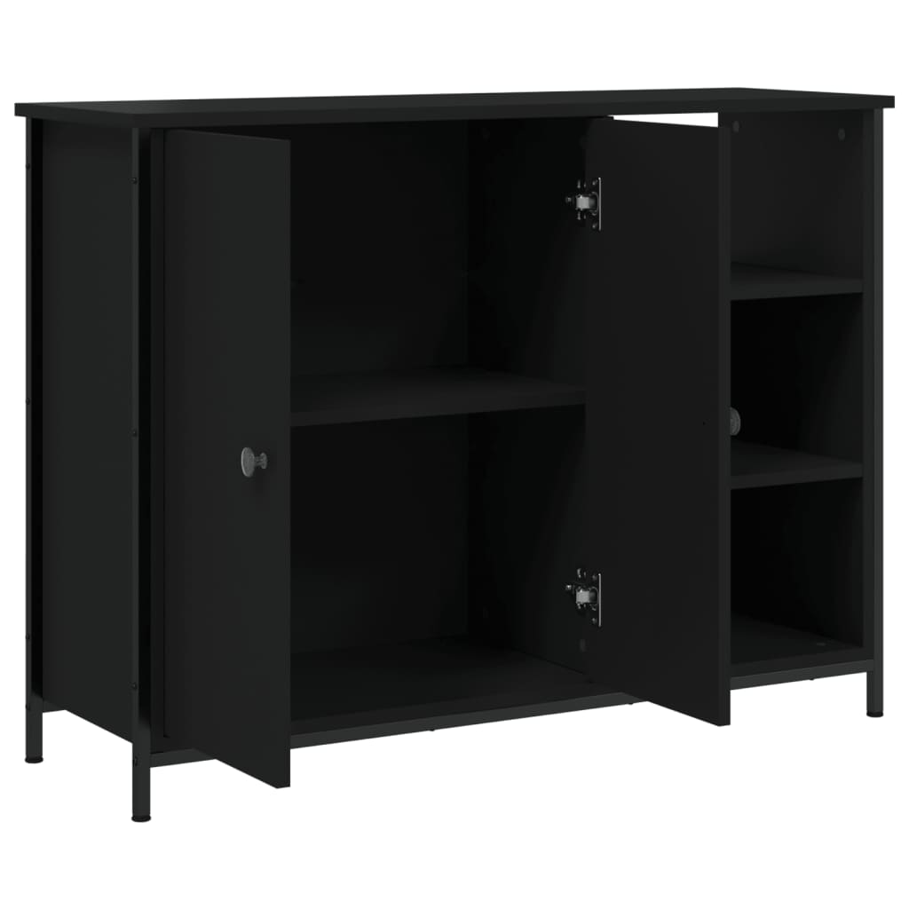 Skjenk Svart 100X33X75 Cm Konstruert Tre