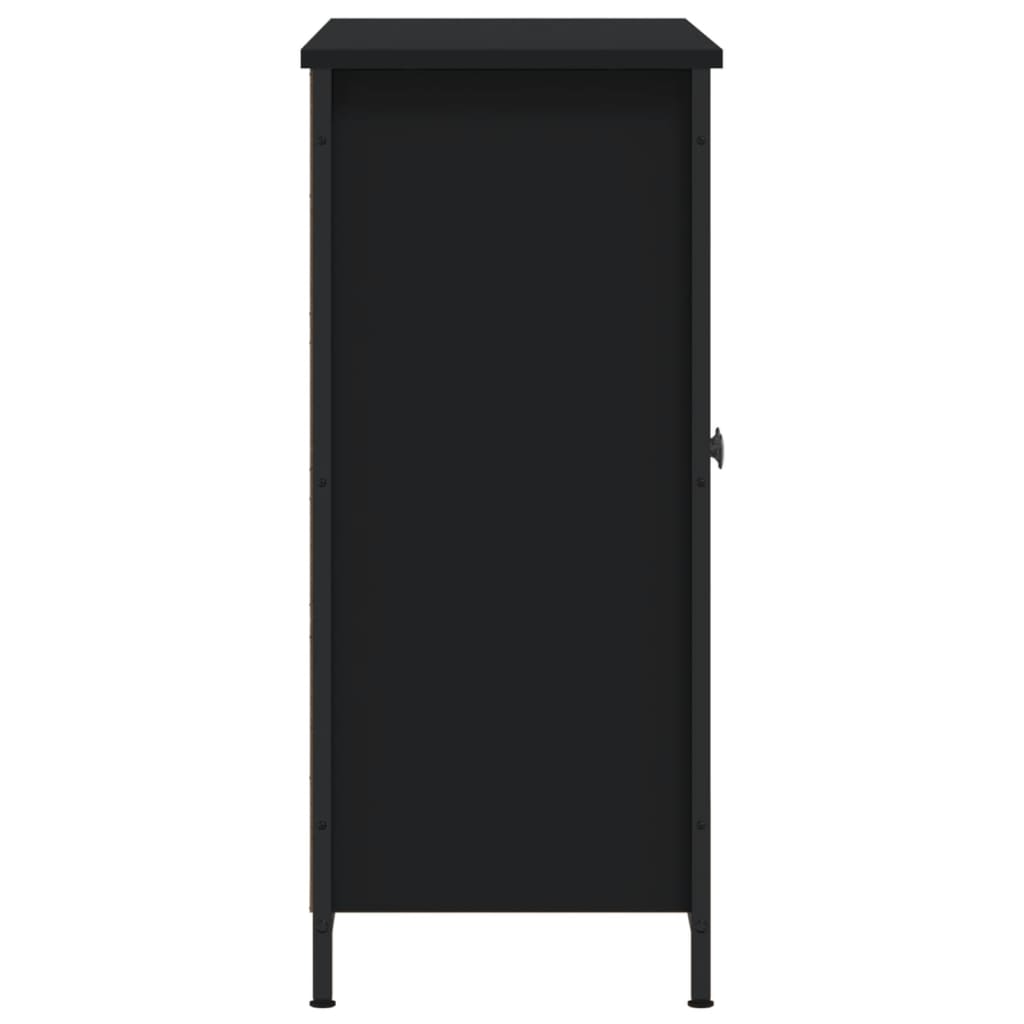 Skjenk Svart 100X33X75 Cm Konstruert Tre