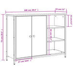 Skjenk Svart 100X33X75 Cm Konstruert Tre