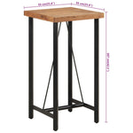 Barbord 55X55X107 Cm Heltre Akasie Og Jern