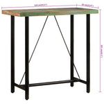 Barbord 110X55X107 Cm Gjenvunnet Heltre Og Jern