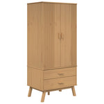 Garderobe Olden Brun 76,5X53X172 Cm Heltre Furu