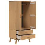 Garderobe Olden Brun 76,5X53X172 Cm Heltre Furu