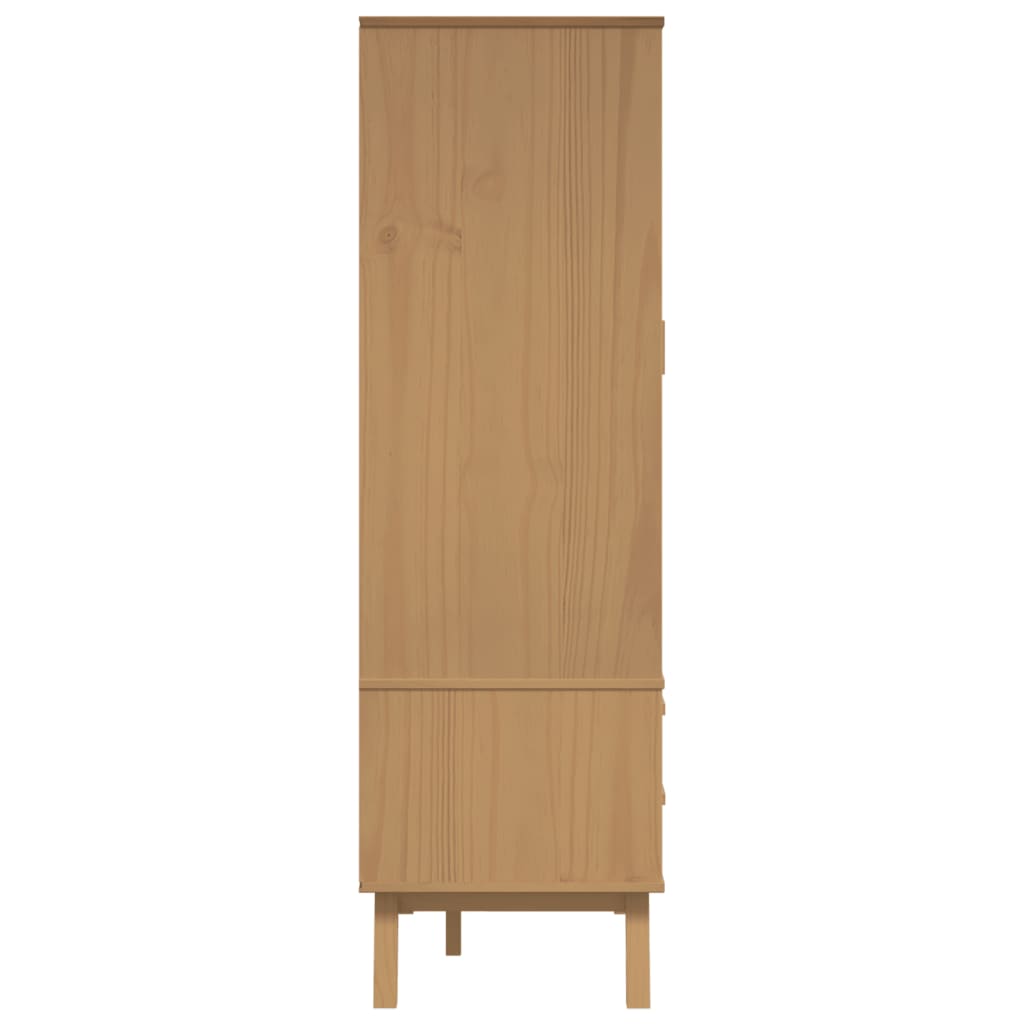 Garderobe Olden Brun 76,5X53X172 Cm Heltre Furu