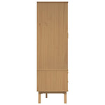 Garderobe Olden Grå Og Brun 76,5X53X172 Cm Heltre Furu