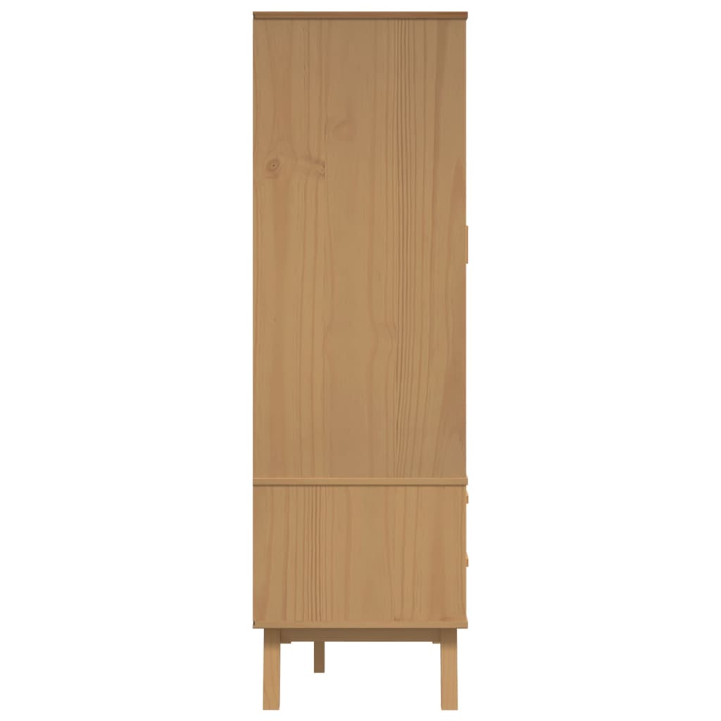 Garderobe Olden Grå Og Brun 76,5X53X172 Cm Heltre Furu