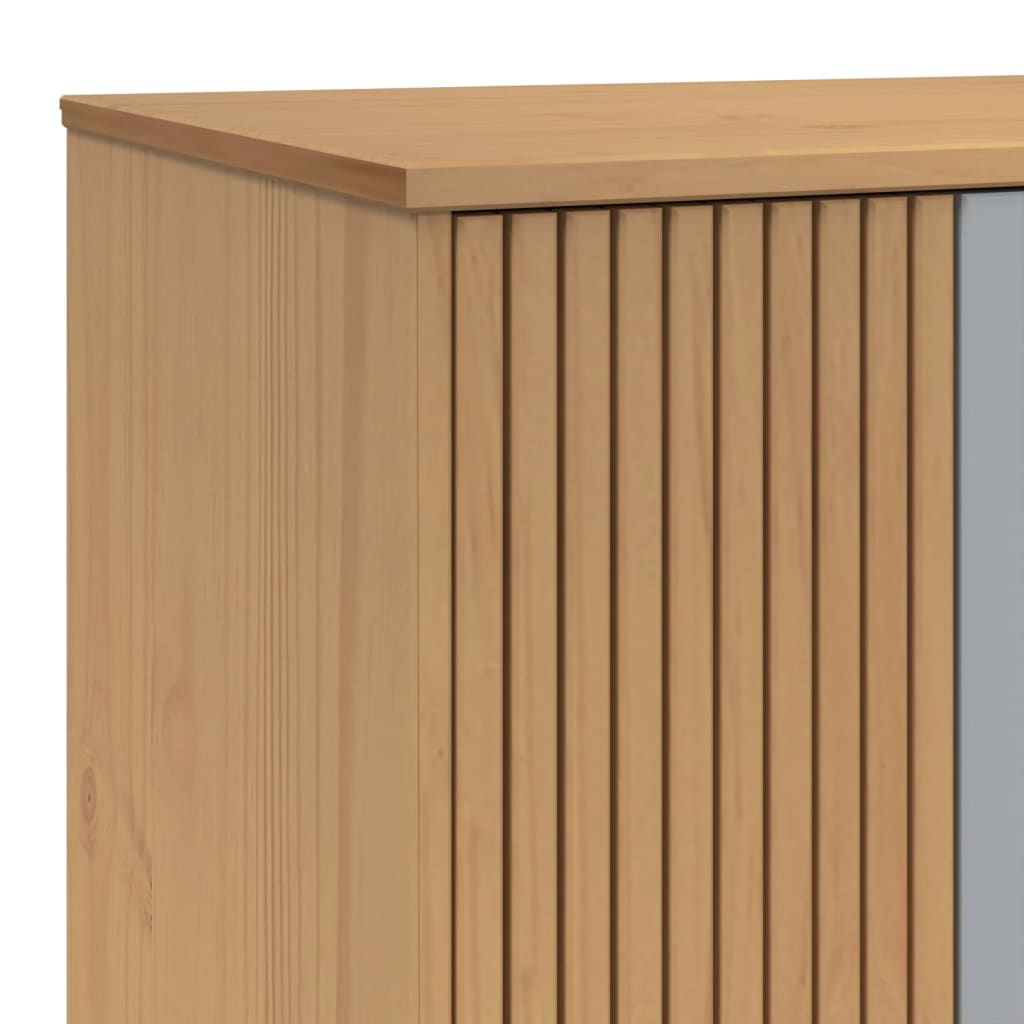 Garderobe Olden Grå Og Brun 76,5X53X172 Cm Heltre Furu