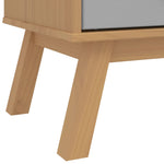 Garderobe Olden Grå Og Brun 76,5X53X172 Cm Heltre Furu