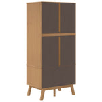 Garderobe Olden Hvit Og Brun 76,5X53X172 Cm Heltre Furu