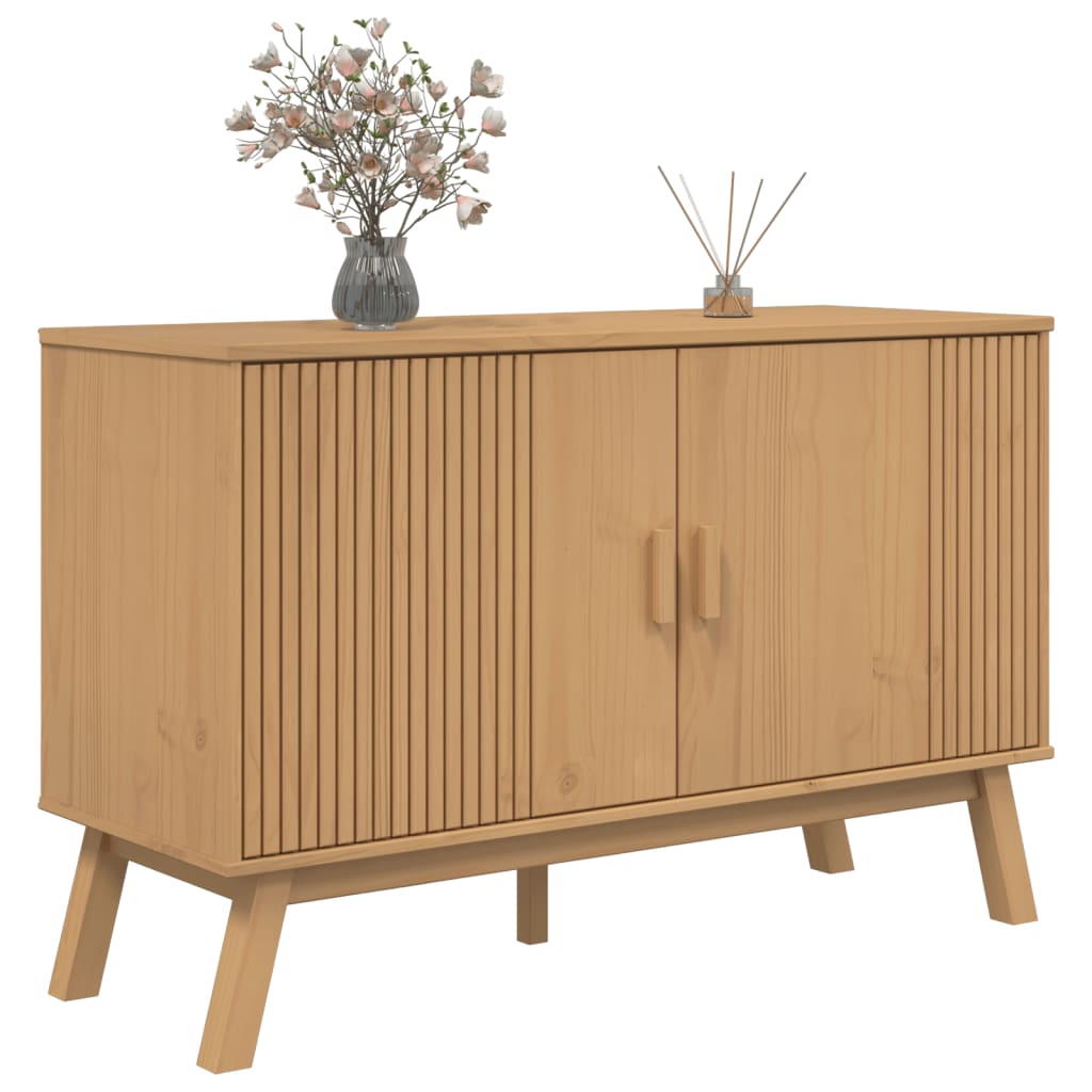 Skjenk Olden Brun 114X43X73,5Cm Heltre Furu