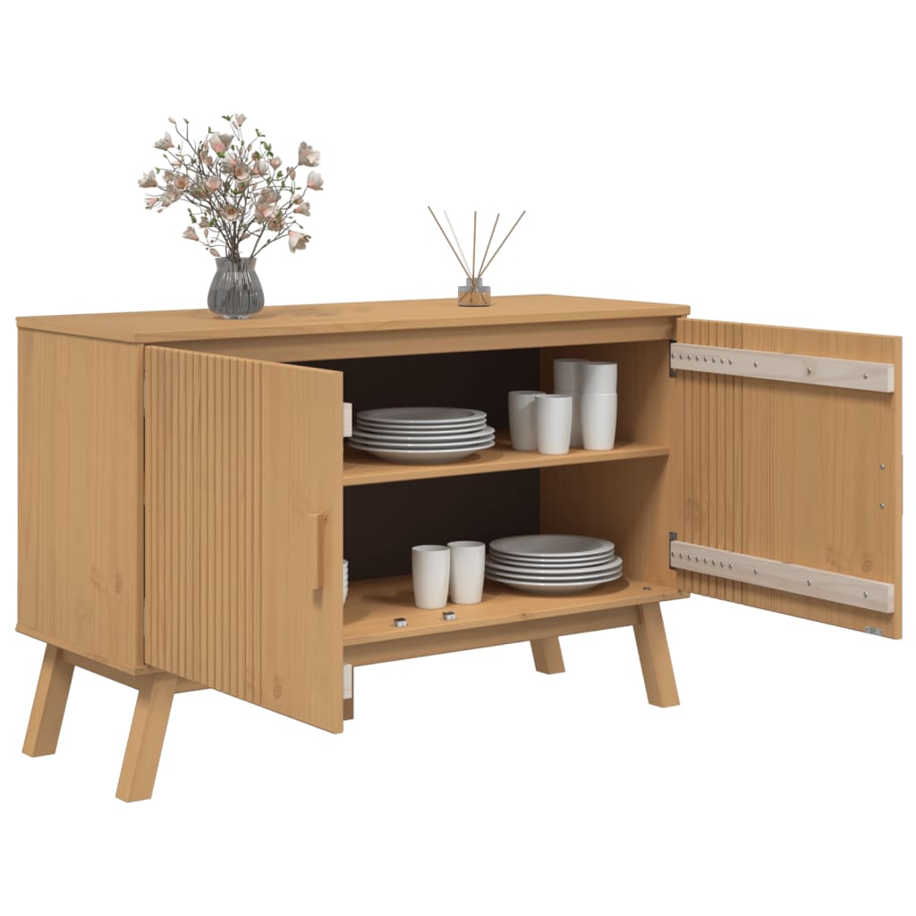 Skjenk Olden Brun 114X43X73,5Cm Heltre Furu