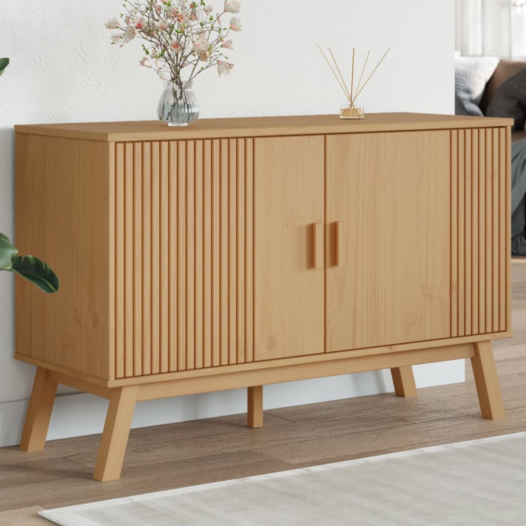 Skjenk Olden Brun 114X43X73,5Cm Heltre Furu