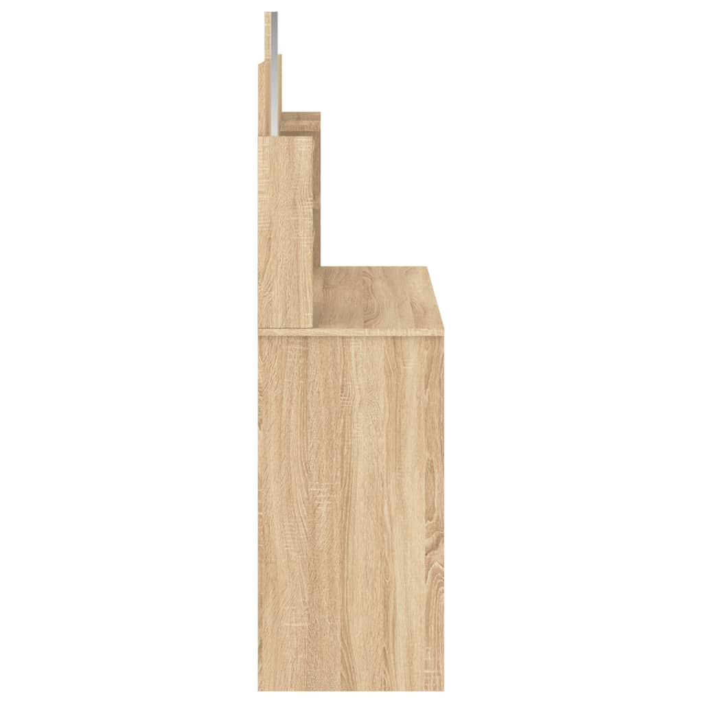 Sminkebord Med Speil Sonoma Eik 96X39X142 Cm