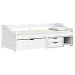 Dagseng Med 3 Skuffer Irun Hvit 90X200 Cm Heltre Furu