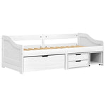 Dagseng Med 3 Skuffer Irun Hvit 90X200 Cm Heltre Furu