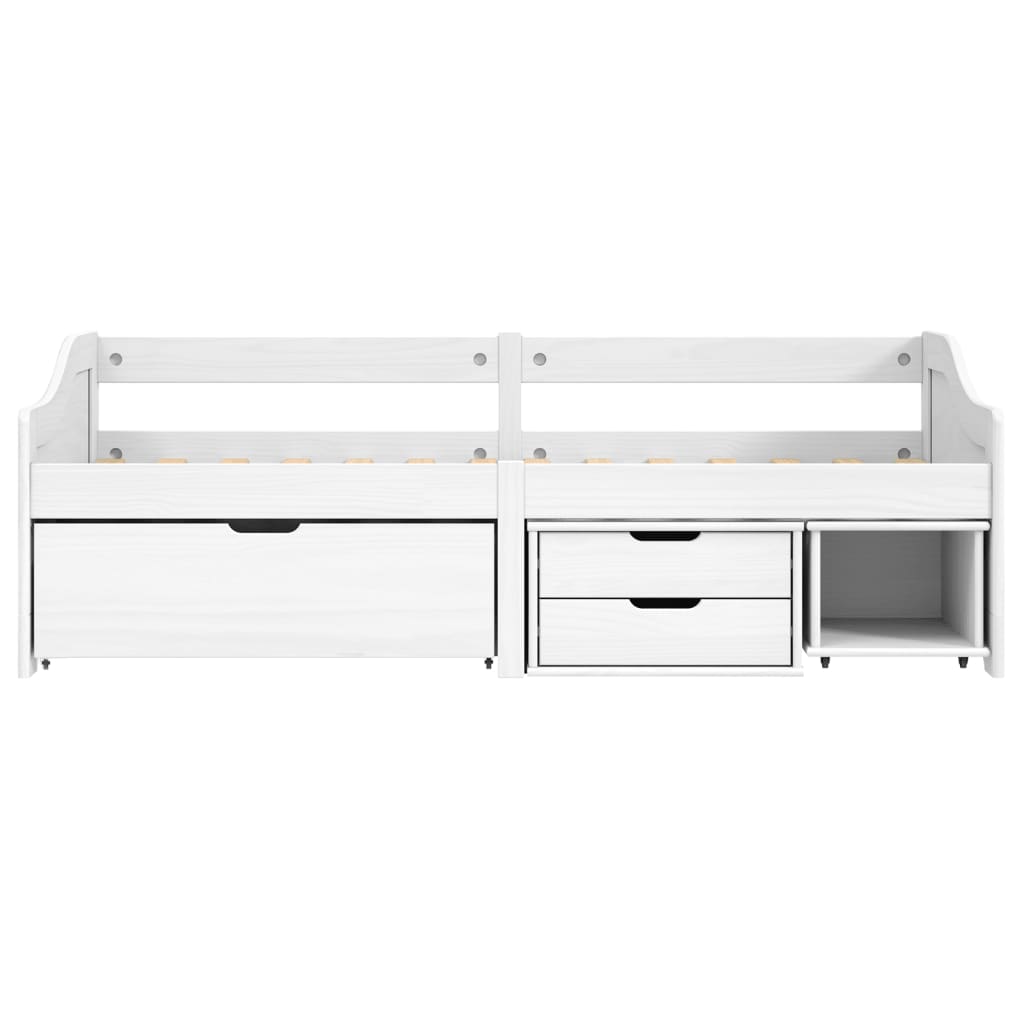 Dagseng Med 3 Skuffer Irun Hvit 90X200 Cm Heltre Furu
