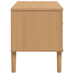 Tv-Benk Senja Rotting-Utseende Brun 106X40X49 Cm Heltre Furu
