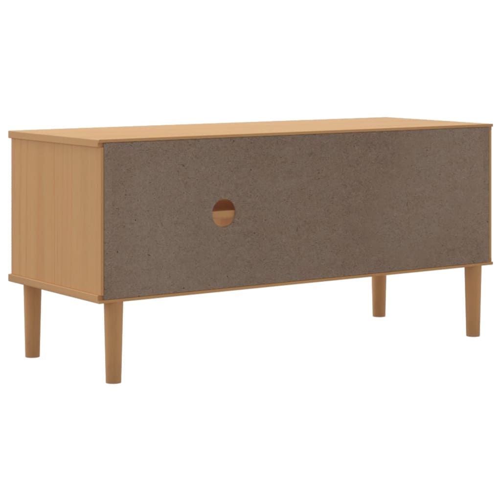 Tv-Benk Senja Rotting-Utseende Brun 106X40X49 Cm Heltre Furu