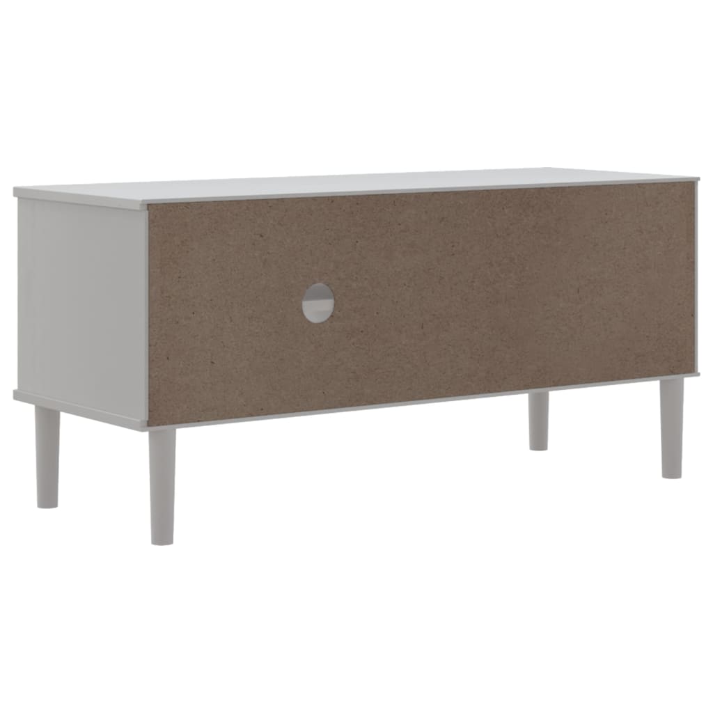 Tv-Benk Senja Rotting-Utseende Hvit 106X40X49Cm Cm Heltre Furu