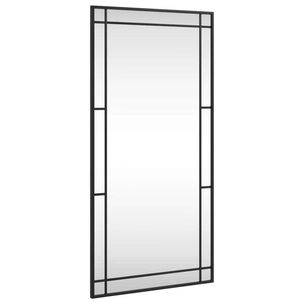 Veggspeil Svart 50X100 Cm Rektangel Jern