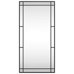 Veggspeil Svart 50X100 Cm Rektangel Jern
