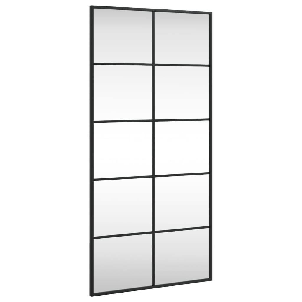 Veggspeil Svart 50X100 Cm Rektangel Jern