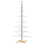 Juletre Til Dekorasjon Med Trebunn Metall Svart 180 Cm