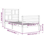 Sengeramme Med Hodegavl 100X200 Cm Heltre