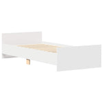 Sengeramme Hvit 100X200 Cm Konstruert Tre