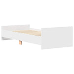 Sengeramme Hvit 100X200 Cm Konstruert Tre