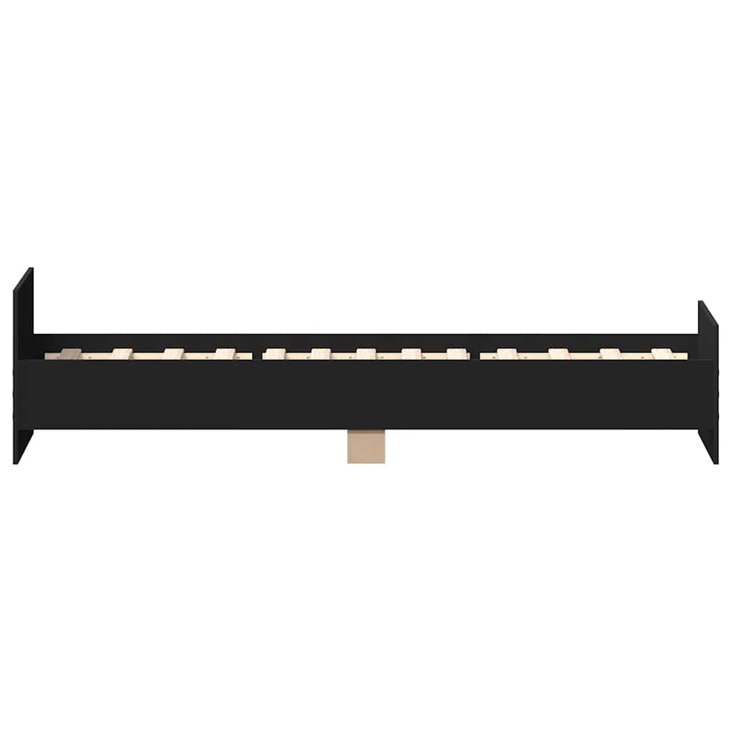 Sengeramme Svart 100X200 Cm Konstruert Tre