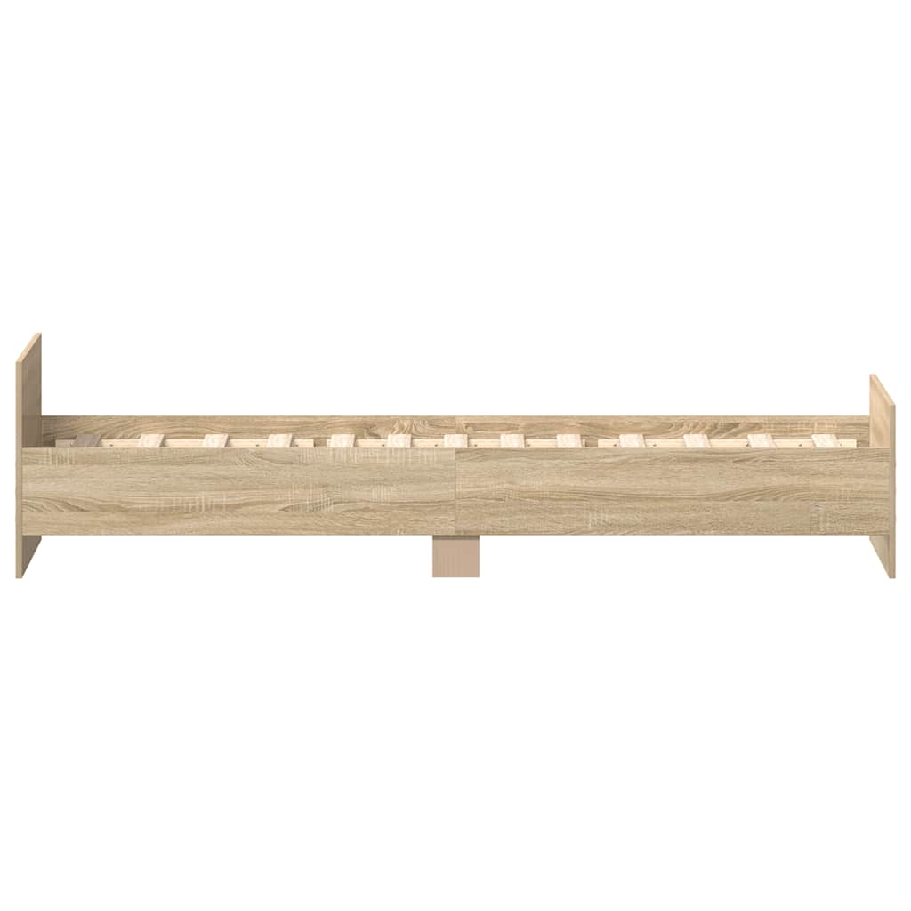 Sengeramme Uten Madrass Sonoma Eik 100X200 Cm Konstruert Tre