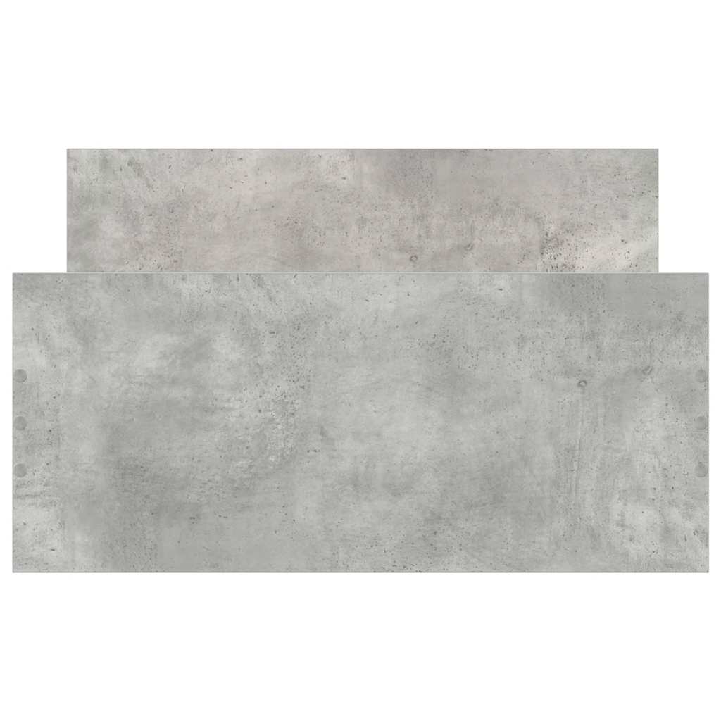 Sengeramme Betonggrå 100X200 Cm Konstruert Tre