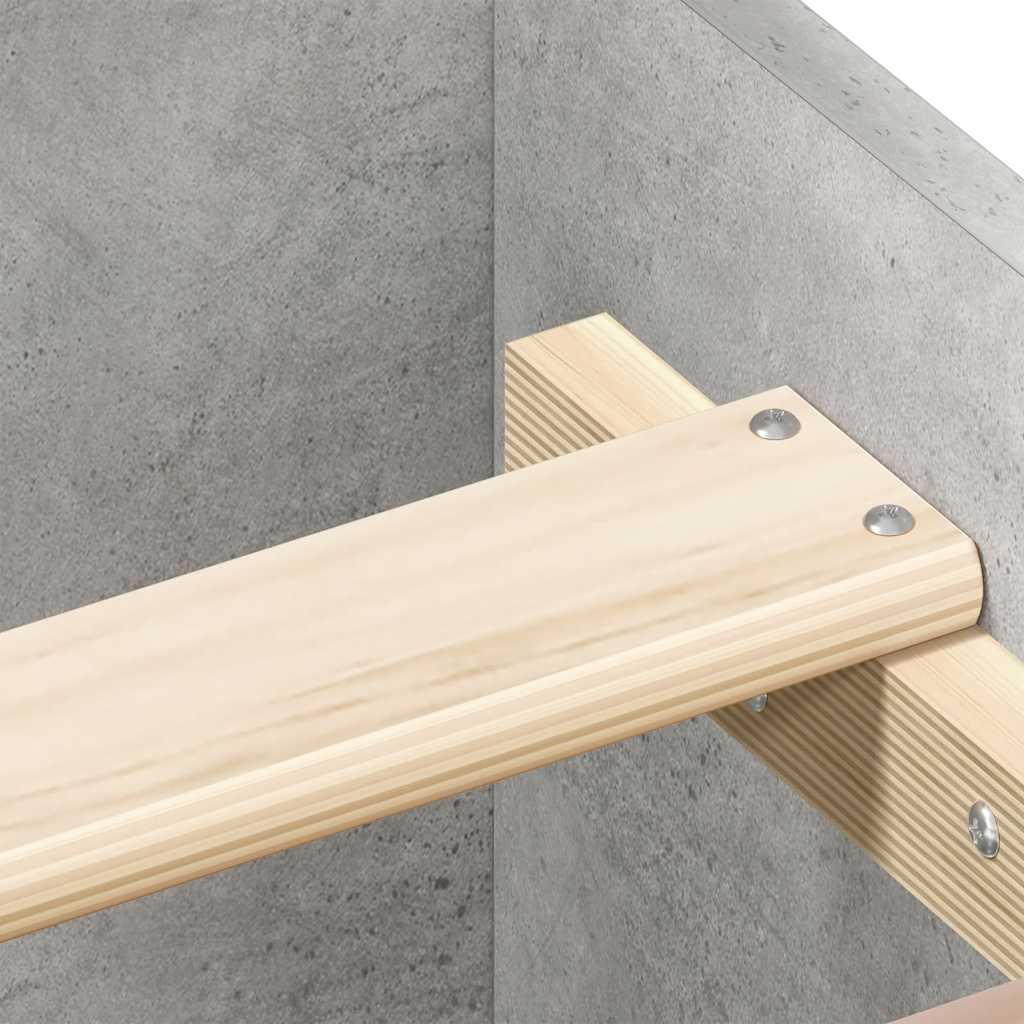 Sengeramme Betonggrå 100X200 Cm Konstruert Tre