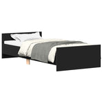Sengeramme Svart 90X190 Cm Konstruert Tre