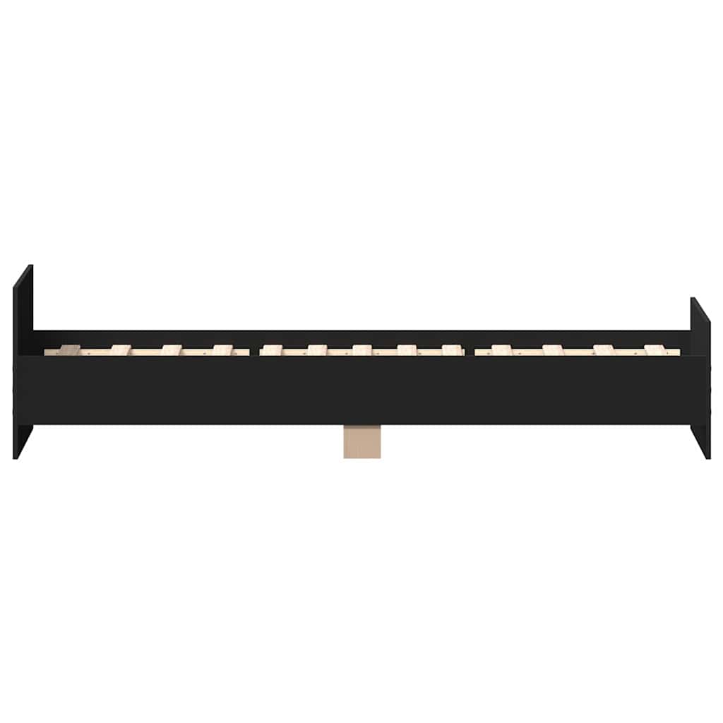 Sengeramme Svart 90X190 Cm Konstruert Tre