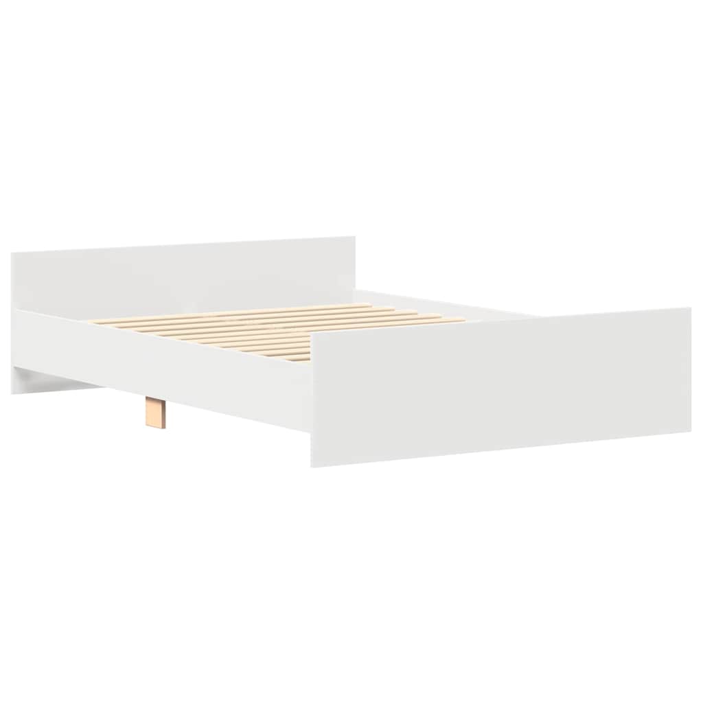 Sengeramme Med Hode- Og Fotgavl Hvit 120X200 Cm