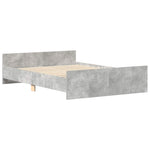 Sengeramme Med Hode- Og Fotgavl Betonggrå 120X200 Cm