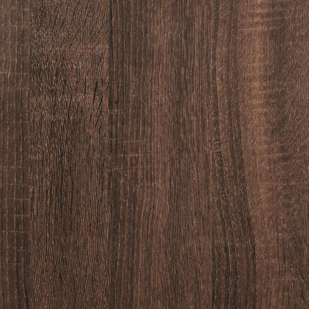Sengeramme Med Hode- Og Fotgavl Brun Eik 140X200 Cm
