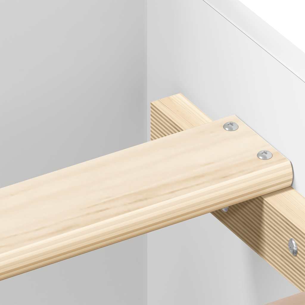 Sengeramme Med Hode- Og Fotgavl Hvit 140X190 Cm
