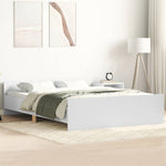 Sengeramme Med Hode- Og Fotgavl Hvit 140X190 Cm