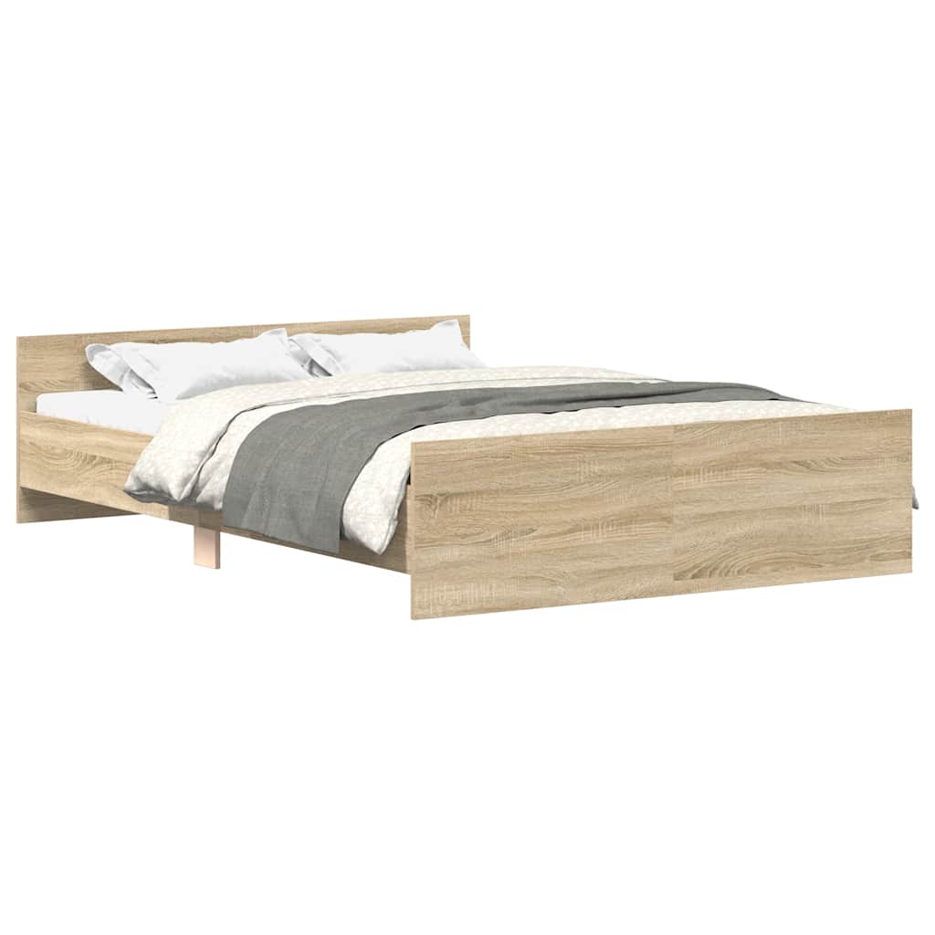 Sengeramme Med Hode- Og Fotgavl Sonoma Eik 140X190 Cm