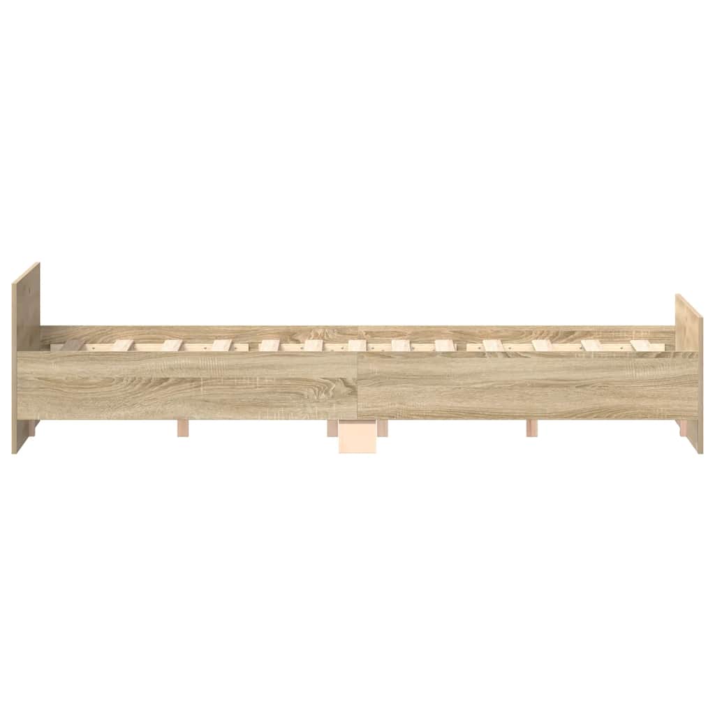 Sengeramme Med Hode- Og Fotgavl Sonoma Eik 140X190 Cm